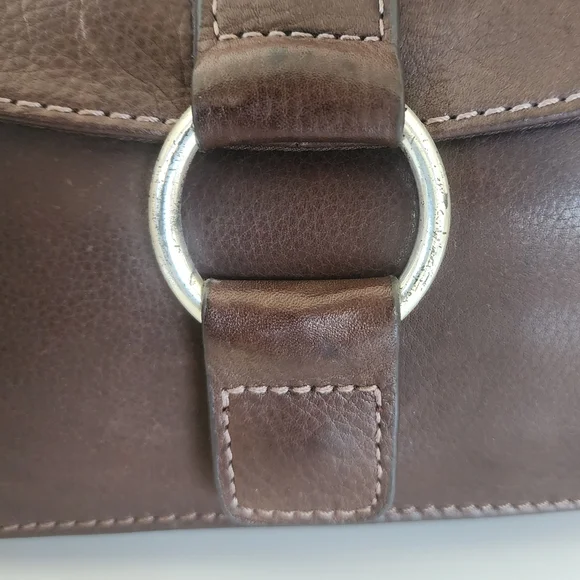 🚫SOLD🚫Vintage Fossil Dark Brown Leather Small Crossbody Organizer - Picture 12 of 12